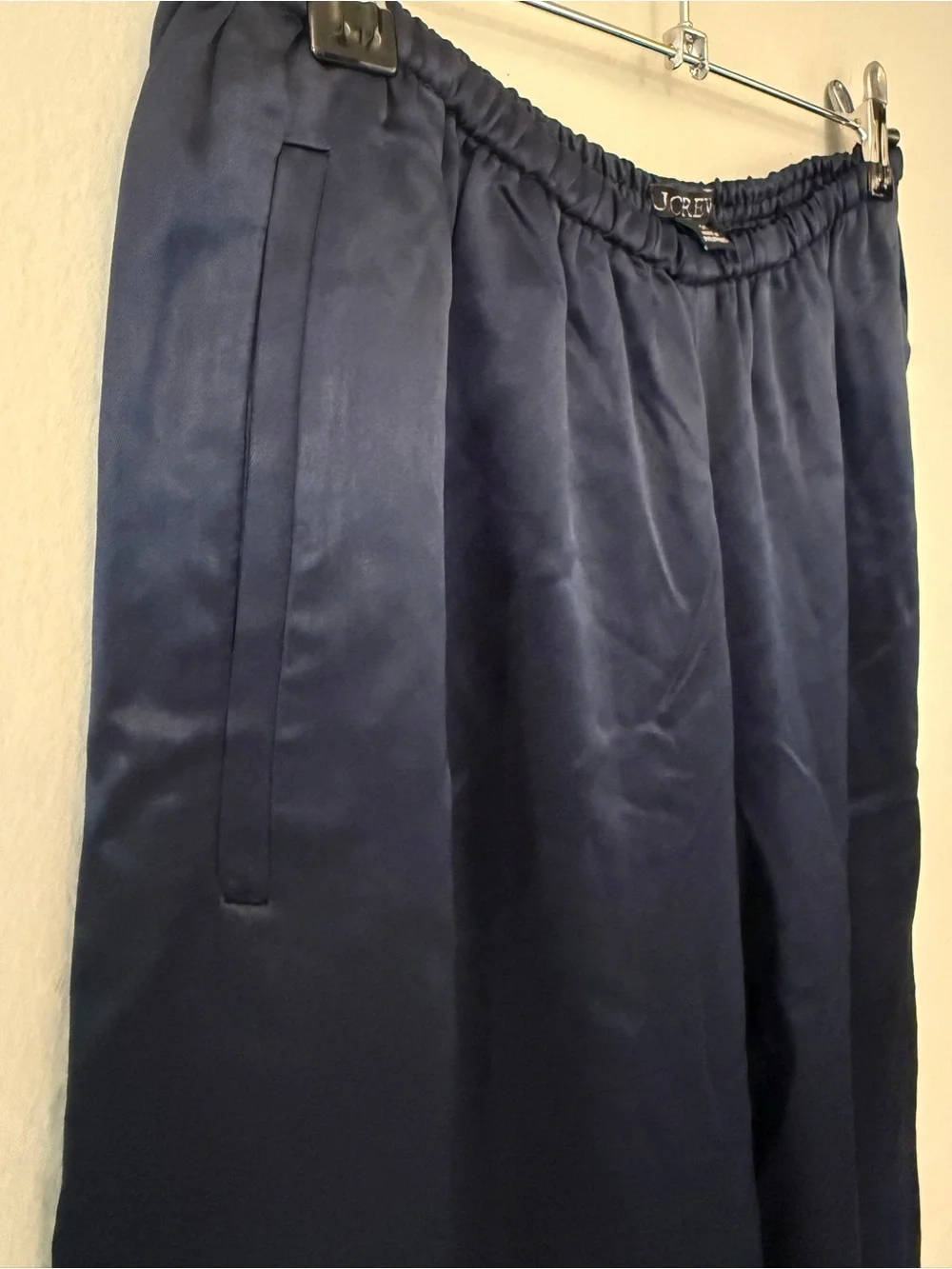 NWT JCrew Tall Cosmo pant in luster charmeuse - Navy - Small Tall - CN716